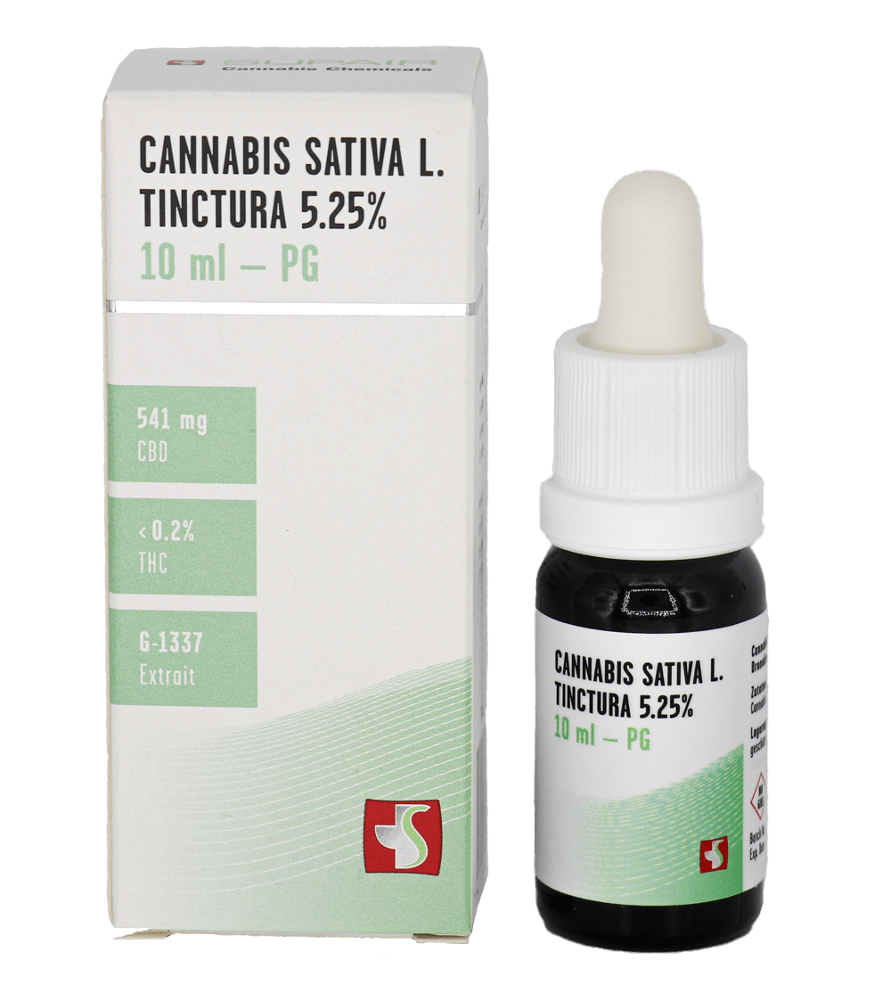 MEDROPHARM Cannabis sativa L. tinctura 5.35 % CBD D2 M-1337 huile vial 10 ml