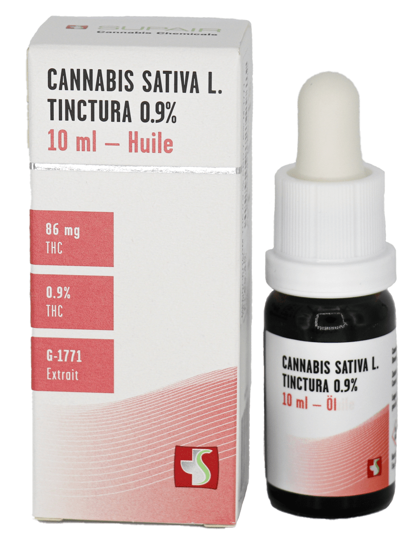 MEDROPHARM Cannabis sativa L. tinctura THC 0.9 % T2 7.5% CBD M-1771 huile vial 10 ml